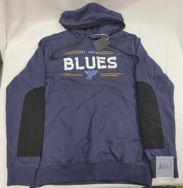 NEW Levelwear St. Louis Blues Pullover Hoodie, Medium, Navy Blue with Black and Yellow Accents