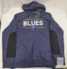 NEW Levelwear St. Louis Blues Pullover Hoodie, Medium, Navy Blue with Black and Yellow Accents