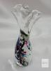 SIGNED Hand-Blown Art Glass Vase, 5 in, Multi-Color Inclusions, Signed Studio Piece - 2