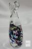 SIGNED Hand-Blown Art Glass Vase, 5 in, Multi-Color Inclusions, Signed Studio Piece - 3