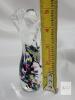 SIGNED Hand-Blown Art Glass Vase, 5 in, Multi-Color Inclusions, Signed Studio Piece - 4