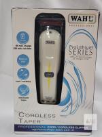 NEW Wahl Cordless Taper ProLithium Series Hair Clipper, 250min Runtime, 8 Guide Combs, USA Made