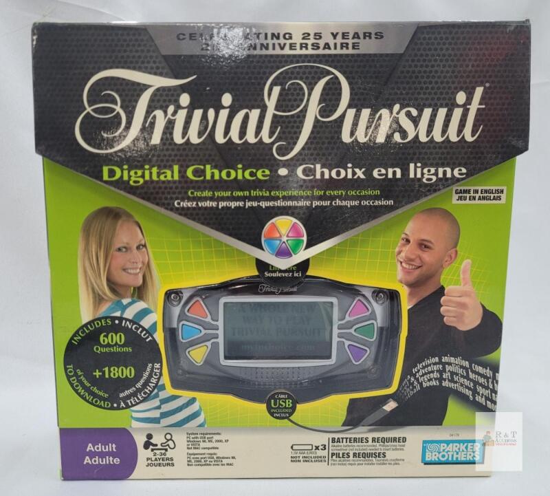 Trivial Pursuit Digital Choice (Celebrating 25 Years Edition) Electronic Board Game