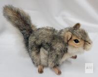 Realistic 10 Inch Plush Squirrel Toy, Faux Fur, Bushy Tail, Detailed Face, Stuffed Animal Figure