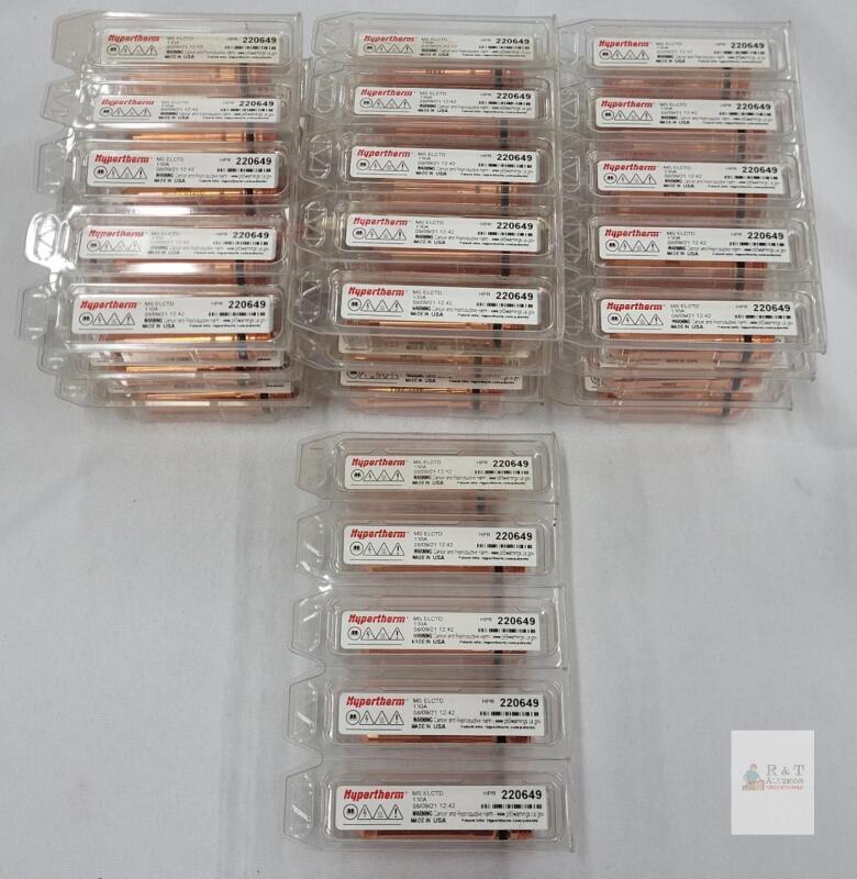 NEW Hypertherm 220649 Electrode, 130A, HPR130/260XD/400XD Plasma, 50 Units, OEM, Made in USA