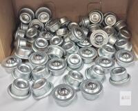 5/8" Roller Ball Transfer Bearings, Flange Mounted, Carbon Steel Housing, 22 lbs Dynamic Load Capacity