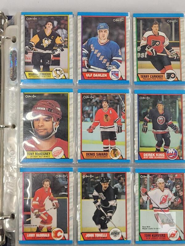 1988-89 O-Pee-Chee Hockey Card Lot &ndash; Includes Mario Lemieux, Joe Sakic, Ray Bourque, Brian Leetch