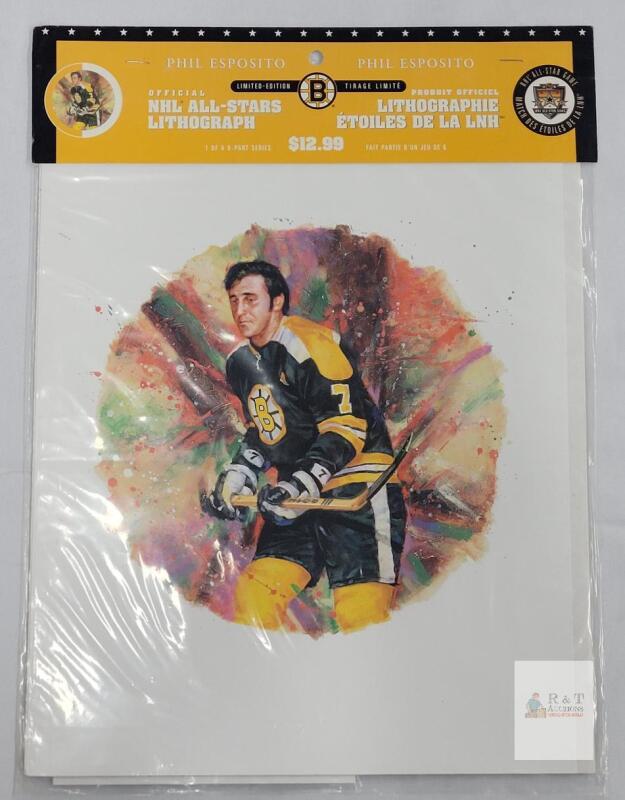 Sealed Phil Esposito Limited Edition NHL All-Stars Lithograph 2002, Canada Post, Stamp, COA