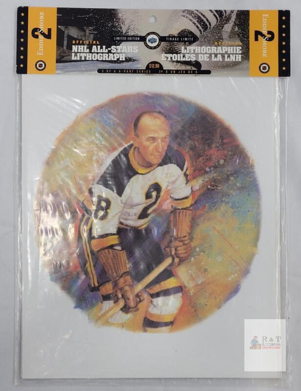 SEALED 2001 NHL All-Stars Lithograph Print &ndash; Eddie Shore by Charles Vinh