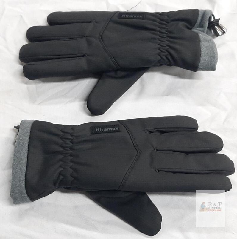 new Hiramex Winter Waterproof Cycling Gloves, Small, Black, Fleece Lined, Drawstring Cuffs