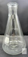 PYREX 4980-2L Erlenmeyer Flask, 2000 mL, Borosilicate Glass, Graduated, Heavy Duty Rim