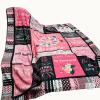 New Pink & Black &ldquo;You Are Awesome&rdquo; Inspirational Throw Blanket