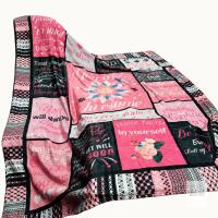 New Pink & Black &ldquo;You Are Awesome&rdquo; Inspirational Throw Blanket