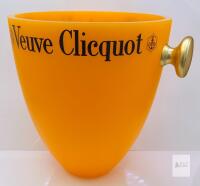 Veuve Clicquot Champagne Ice Bucket &ndash; Orange with Gold Handles, Holds 1 Bottle