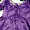 New Size 3XL Purple Renaissance-Style Costume Dress with Floral Lace - 4