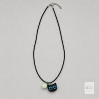 New Blue-Eyed Black Cat Charm Necklace