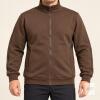 New Brown Full-Zip Sweatshirt Jacket, Large, with Dialysis-Friendly Arm Zippers