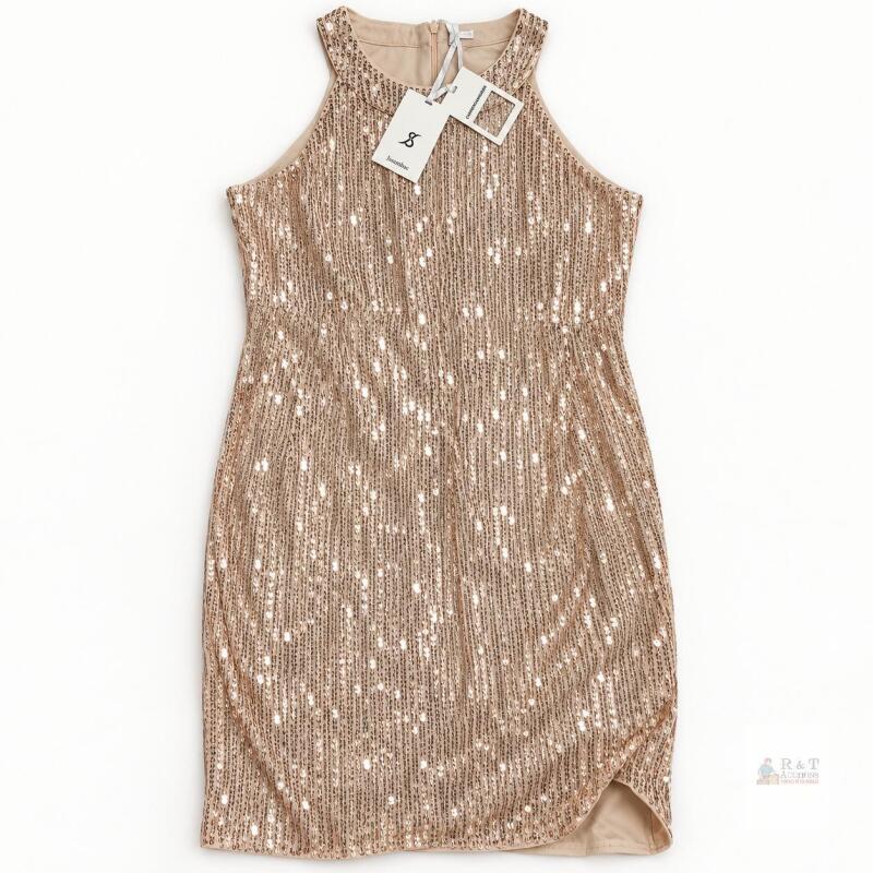 New Jasambac Rose-Gold Sequin Dress, 2XL