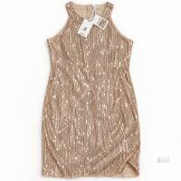 New Jasambac Rose-Gold Sequin Dress, 2XL