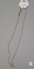 NEW Gold-Tone Stainless Steel Necklace Cable Chain with Cross Pendant, 18" Length, Lobster Clasp