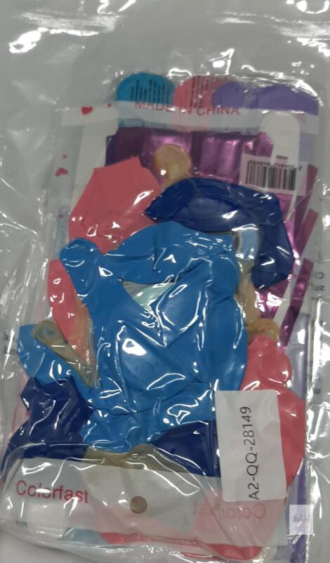 new Assorted Latex Balloons Pack, 11-Inch, Multi-Color, Colorfast, Made in China, Serial A2-QQ-28149