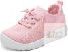 NEW Toddler Girls&rsquo; Pink Breathable Knit Walking Sneakers, Size EU 26 / US Toddler 9&ndash;9.5 - 2