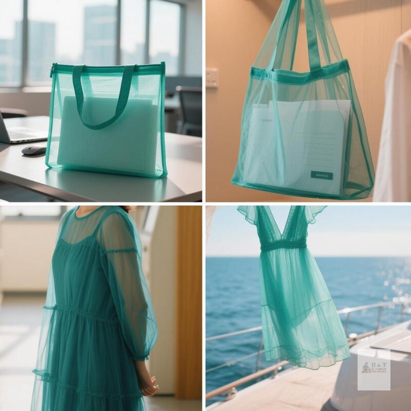 New 59" x 72"(2 Yards) Mesh Fabric Slightly Stretchy for Sewing Projects, Backpack Pocket and Straps, Netting Clothes and Shopping Bag (Turquoise)