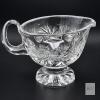 Pinwheel Pattern Footed Glass Gravy Boat - 2