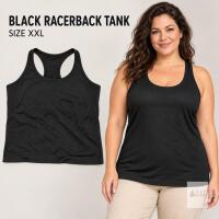 New ALONG FIT Women&rsquo;s Black Racerback Tank Top &ndash; XXL