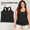 New ALONG FIT Women&rsquo;s Black Racerback Tank Top &ndash; XXL