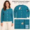 New DOKOTOO Teal Textured Button-Front Cardigan &ndash; Size M