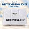 New Coziwill Girls&rsquo; White Knee-High Socks &ndash; Ages 5&ndash;7