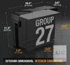 NEW NOCO BG27S Snap-Top Battery Box, Fits Group 27 Battery, UV-Resistant, 16.4" x 9.6" x 11.3" - 2