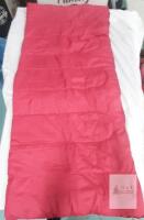 Red Rectangular Sleeping Bag, Flannel Lining, Approx. 75"x33", Synthetic Insulation, 40&deg;F Rating