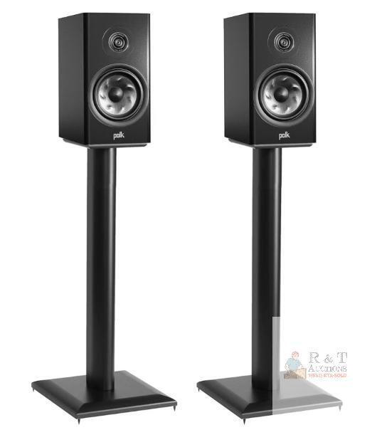 NEW (no speakers) ECHOGEAR 28" Premium Floor Speaker Stands Pair, 25 lb Capacity, Universal Fit, Black, Isolation Pads