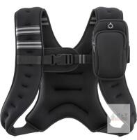 NEW Zelus Weighted Vest 8 lbs, Black, Adjustable Buckle, Front Pocket, Reflective Strips