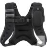 NEW Zelus Weighted Vest 8 lbs, Black, Adjustable Buckle, Front Pocket, Reflective Strips
