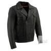 New Milwaukee Leather Size L Men's Black Leather Motorcycle Jacket with Zip-Out Liner and Ventilation System