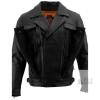 New Milwaukee Leather Size L Men's Black Leather Motorcycle Jacket with Zip-Out Liner and Ventilation System - 4