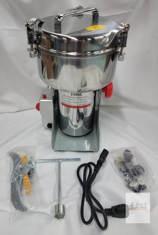 NEW High-Speed Multi-Function Grinder 2500C, 4500W, 2.5L, 32,000 RPM, 110V, Stainless Steel