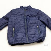 New Navy Quilted Zip-Up Jacket looks Size Sm no size noted
