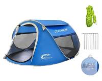 NEW ZOMAKE 3-4 Person Pop-Up Tent, Blue, 94.5" x 71" x 39.5", Waterproof, Instant Setup