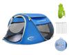 NEW ZOMAKE 3-4 Person Pop-Up Tent, Blue, 94.5" x 71" x 39.5", Waterproof, Instant Setup