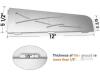 NEW 12" Brushed 304 Stainless Steel Corner Shower Shelf, 2-Pack - 2