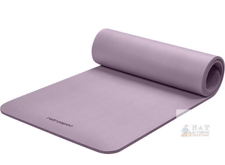 NEW Retrospec Solana Yoga Mat, 72"x24"x0.5", Lavender, Includes Carrying Strap
