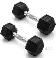 NEW CAP Barbell 10 lb Coated Hex Dumbbell Pair with Ergonomic Steel Handles