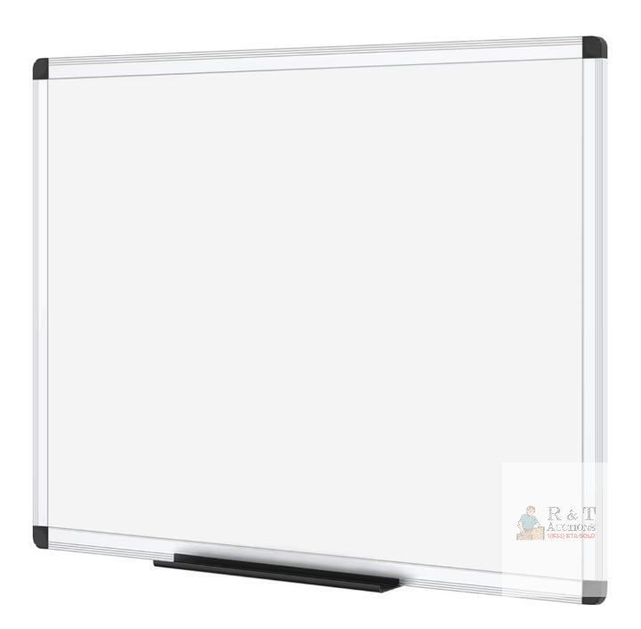 NEW VIZ-PRO Magnetic Whiteboard 36x24 in, Dry Erase, Aluminum Frame, Horizontal or Vertical Mount