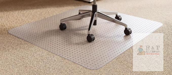 NEW FRUITEAM 48"x30" PVC Office Chair Mat for Low Pile Carpet, Transparent, Studded Backing