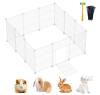 NEW 12-Panel Small Animal Metal Wire Playpen/Exercise Pen for Pets (White, Indoor/Outdoor)