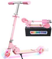 NEW Pink WELMOTIVE Lightweight Kick Scooter, Foldable, LED Wheels, 27.5&ndash;31.5" Handlebar, 4.4 lbs